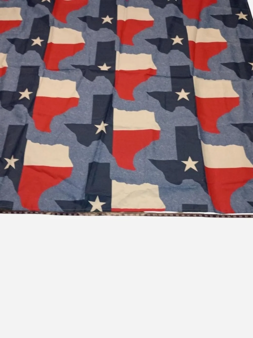 Shower Curtain Texas Flag Pattern - Red, White & Blue